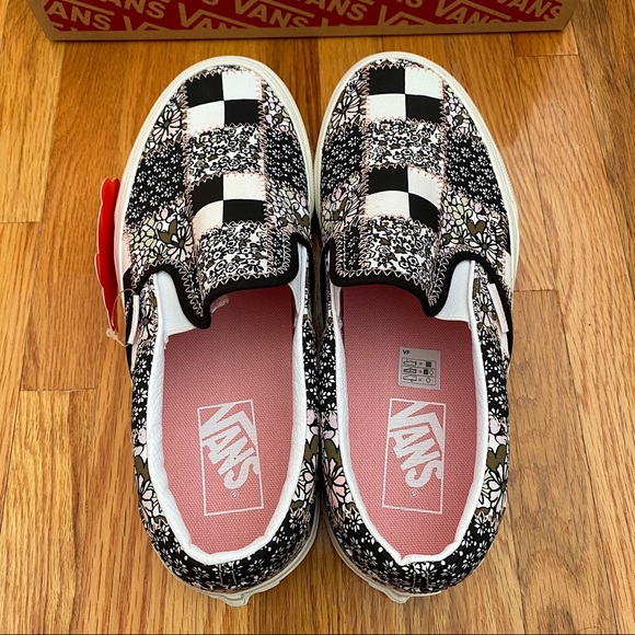 Vans Classic Slip On Patchwork Floral Women’s Sneakers - Picture 5 of 6
